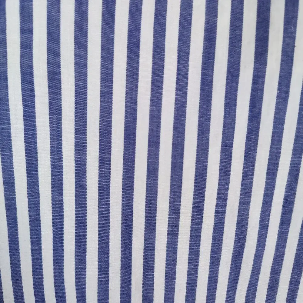 Vintage Victoria's Secret Blue Striped Cotton Sleep Shirt Nightgown Oversized S